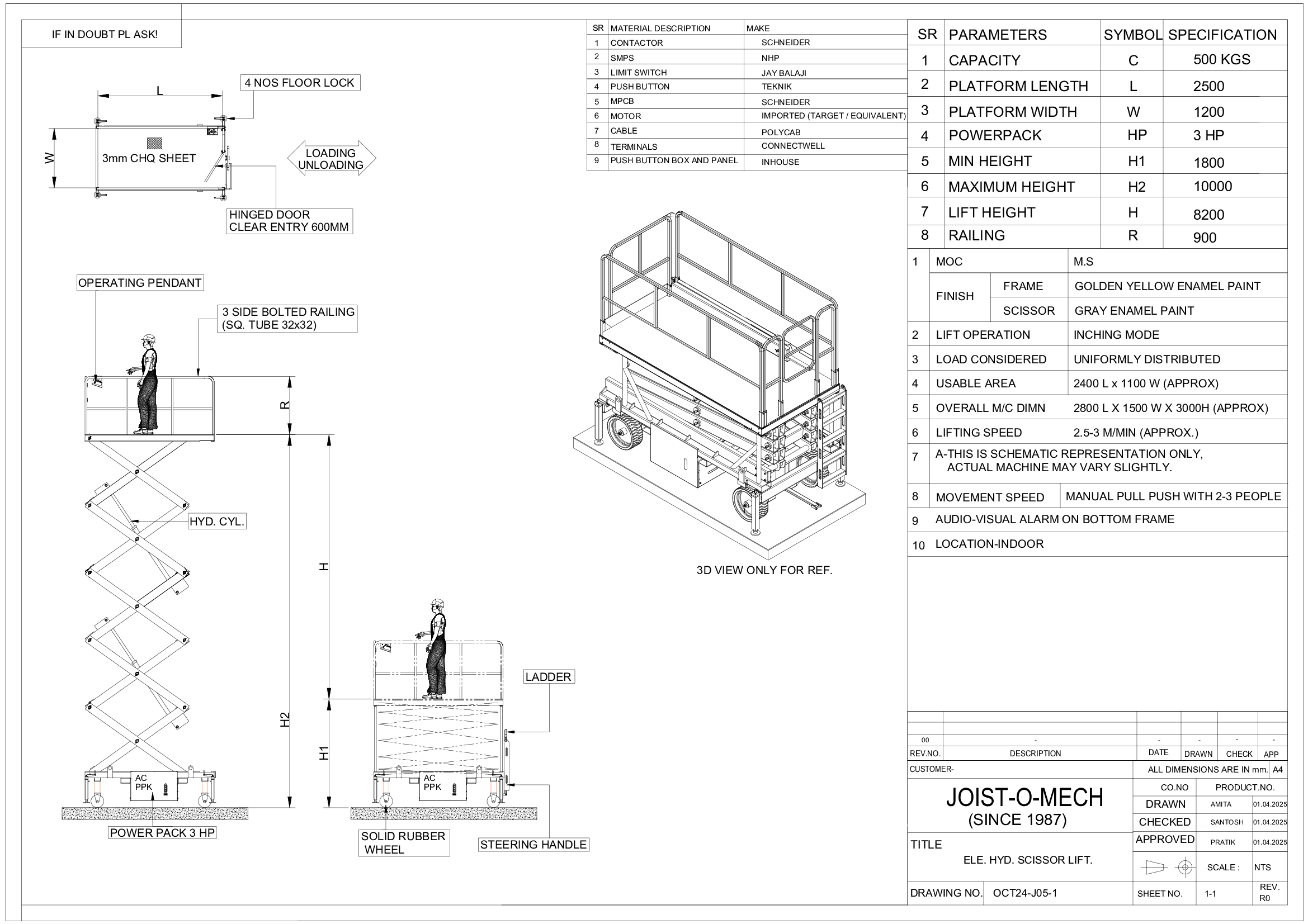 Standard Mobile Scissor Lift
